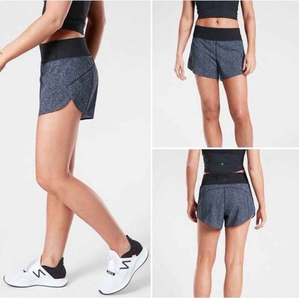 Athleta Women's Run With It 3.5" Athletic Short in Static Black